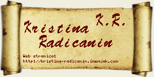 Kristina Radičanin vizit kartica